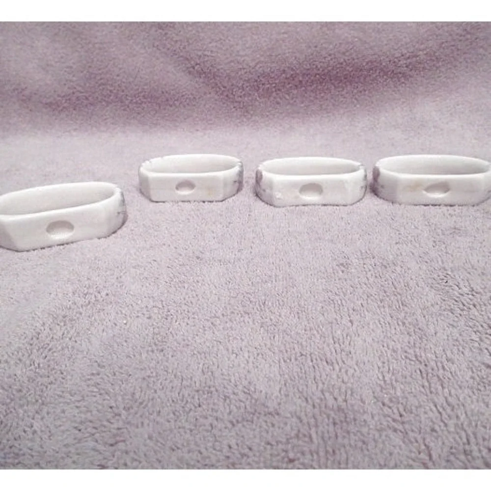Vtg Fine Bone China Butterfly Floral Napkin Rings Set Of 4 Table Decor MCM